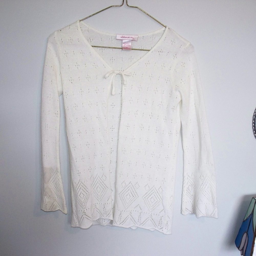 vintage pointelle cardigan